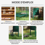 Cage attrape animaux nuisibles 1 entrée dim. 80L x 25l x 30H cm vert foncé