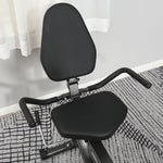 Vélo d'Appartement Semi-Allongé avec Roulettes - Vélo Couché Magnétique Silencieux pour Rééducation et Seniors - Siège Réglable avec Cordes de Résistance pour Fitness à la Maison, Noir
