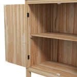 Table de rempotage armoire de rangement avec 2 étagères, plateau galvanisé patins antidérapants en bois sapin
