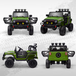 Buggy 4x4 voiture électrique enfant UTV avec télécommande 2.4Ghz 2 moteurs 12 V vert