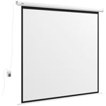 Schermo per proiezione motorizzato da 96 pollici, 1:1 4K HD, fissaggio a parete o a soffitto con telecomando, 195L x 8l x 182H cm