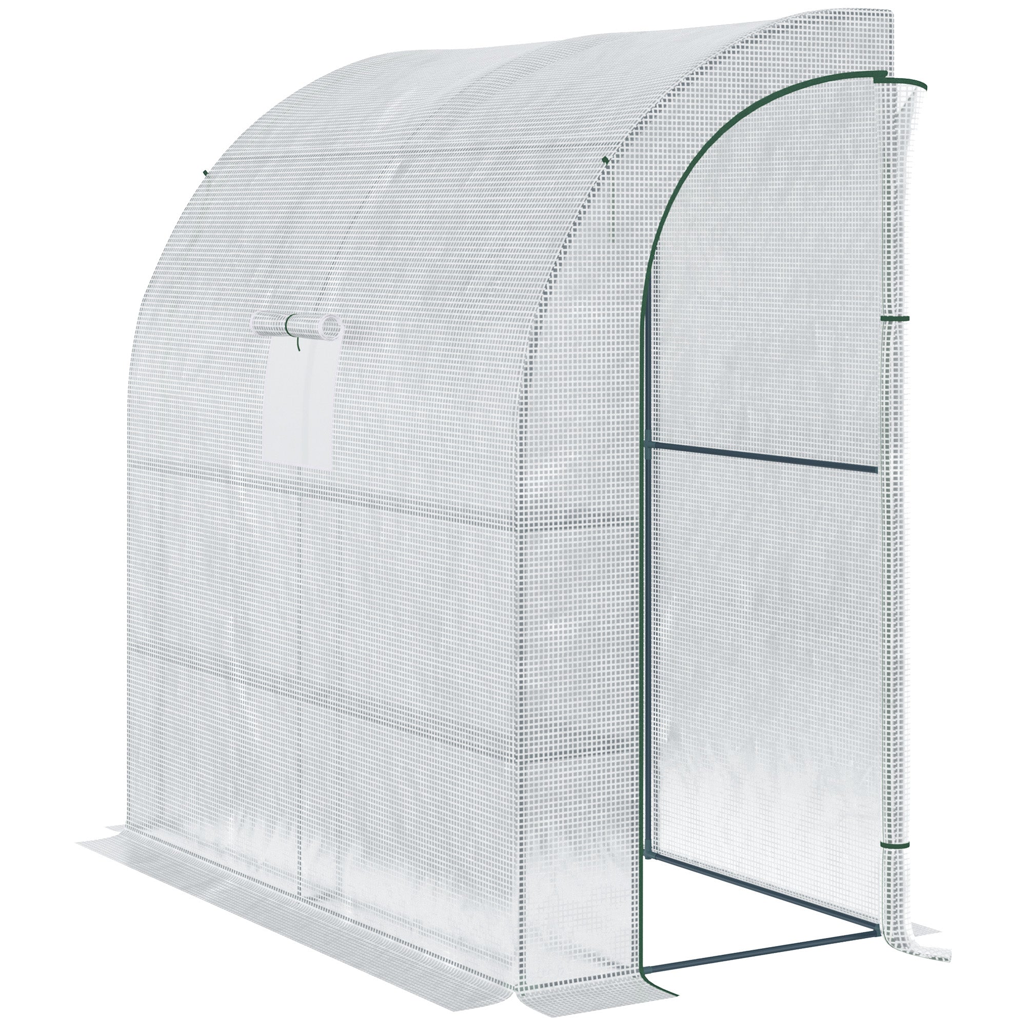 Serra da giardino in PE con ripiani a 3 livelli, serra da balcone, telo rinforzato 140 g/m², telaio in acciaio bianco