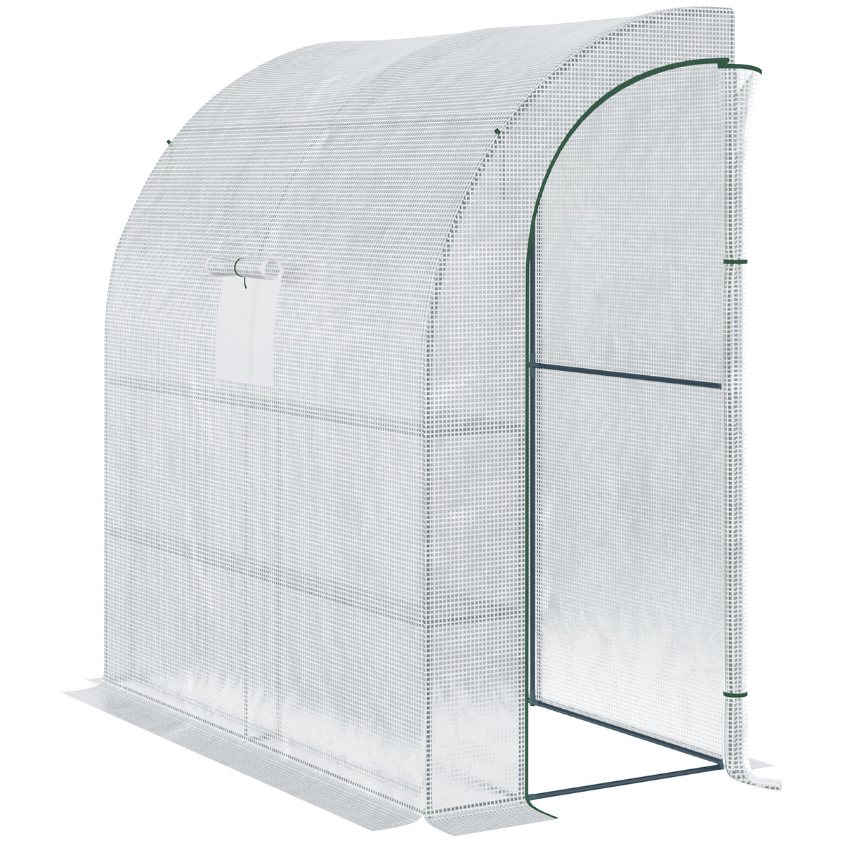 Serre de jardin PE avec étagères 3 niveaux, serre de balcon, bâche renforcée 140 g/m², châssis en acier blanc