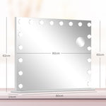 LED ispilu argiztatua, intentsitate erregulagarria, handiagotze-ispilua, USB kargatze-ataka, 80 x 62 cm