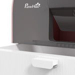 Bac à litière pour chat avec porte battante pelle et filtre inclus dim. 43L x 44l x 47H cm rose