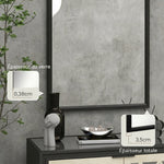 Miroir mural arche, 110 x 65 cm Cadre en bois, Miroir arqué pour le salon, la chambre, l'entrée, noir