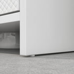 Meuble sous vasque 2 portes avec étagère réglable armoire de rangement pour lavabo 60l x 30P x 60H cm blanc