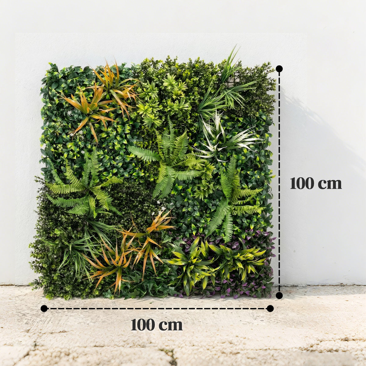 Wandpaneele aus Gras 100 x 100 cm mit Befestigung, grüne Hintergrundpaneele