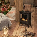 Cheminée à l'éthanol sur pieds style contemporain avec réservoir 1,2Lenviron couverture 25 m² 39 x 26 x 54 cm noir