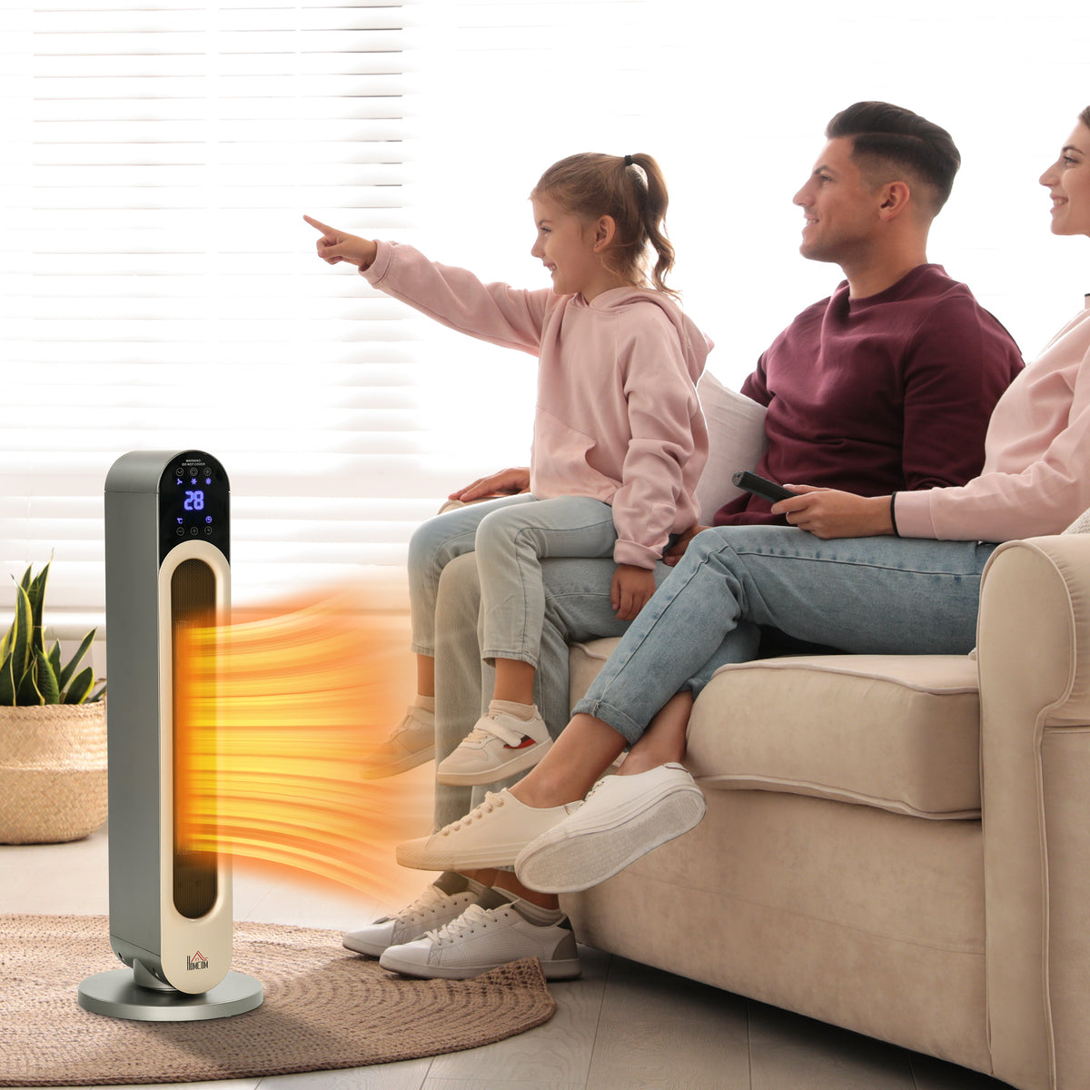 Oscillerende ventilatorkachel 1100/2200 W - mini PTC-keramische radiator - afstandsbediening inbegrepen - zwarte bijverwarming