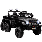 Voiture électrique enfant buggy électrique enfant 2 moteurs 12 V 3 vitesses remorque arrière 122L x 62,5l x 65H cm noir