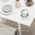 Table de cuisine pliable table à manger pliante avec plateau rabattable en bois pour 2 à 4 personnes blanc