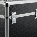 Valise trolley maquillage mallette cosmétique vanity poignée télescopique réglable 34L x 24l x 52H cm alu. noir