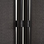 Paravent 3 panneaux dim. 2,53L x 0,5l x 1,82H m Store latéral Brise-Vue paravent sur Pied séparateur métal Polyester