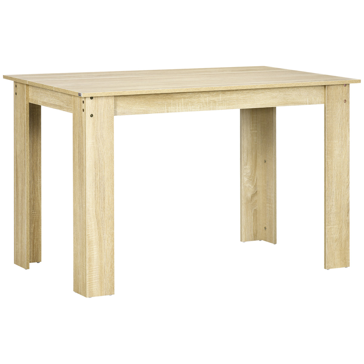 Table à manger table de cuisine design moderne avec grand plateau 2-4 personnes en bois dim. 120L x 69l x 75H cm chêne