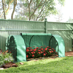 Serre de jardin mini serre serre à tomates 2 x 1 x 0,8 m porte zippée bâche PE acier vert