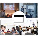 Écran vidéoprojecteur 100 Pouces, 16:9 4K HD écran de projection motorisé et électrique, écran de projection tv et home cinéma, montage mural ou plafond, panneau de commande et télécommande