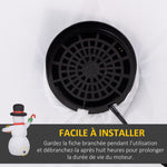 Bonhomme de neige gonflable de Noël de 180 cm avec lumières LED, matériel fixation et souffleur, intérieur et extérieur