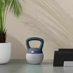 Kettlebell 6 kg - Collaboration .fr x FFHandball - Hantel mit rutschfestem Griff, Grau und Blau