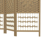 Paravent intérieur en bois séparateur de pièce cloison pliable 3 panneaux 120 x 170 cm bois naturel