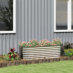 Aiuola rialzata per orto, resistente alla ruggine in acciaio galvanizzato 160 x 80 x 56 cm argento