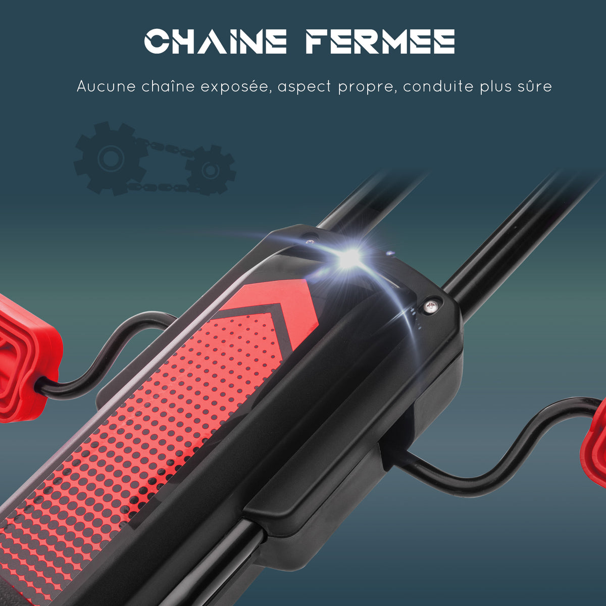 Kart à pédales pour enfant siège réglable 3 positions frein à main enfant de 5 à 12 ans rouge noir