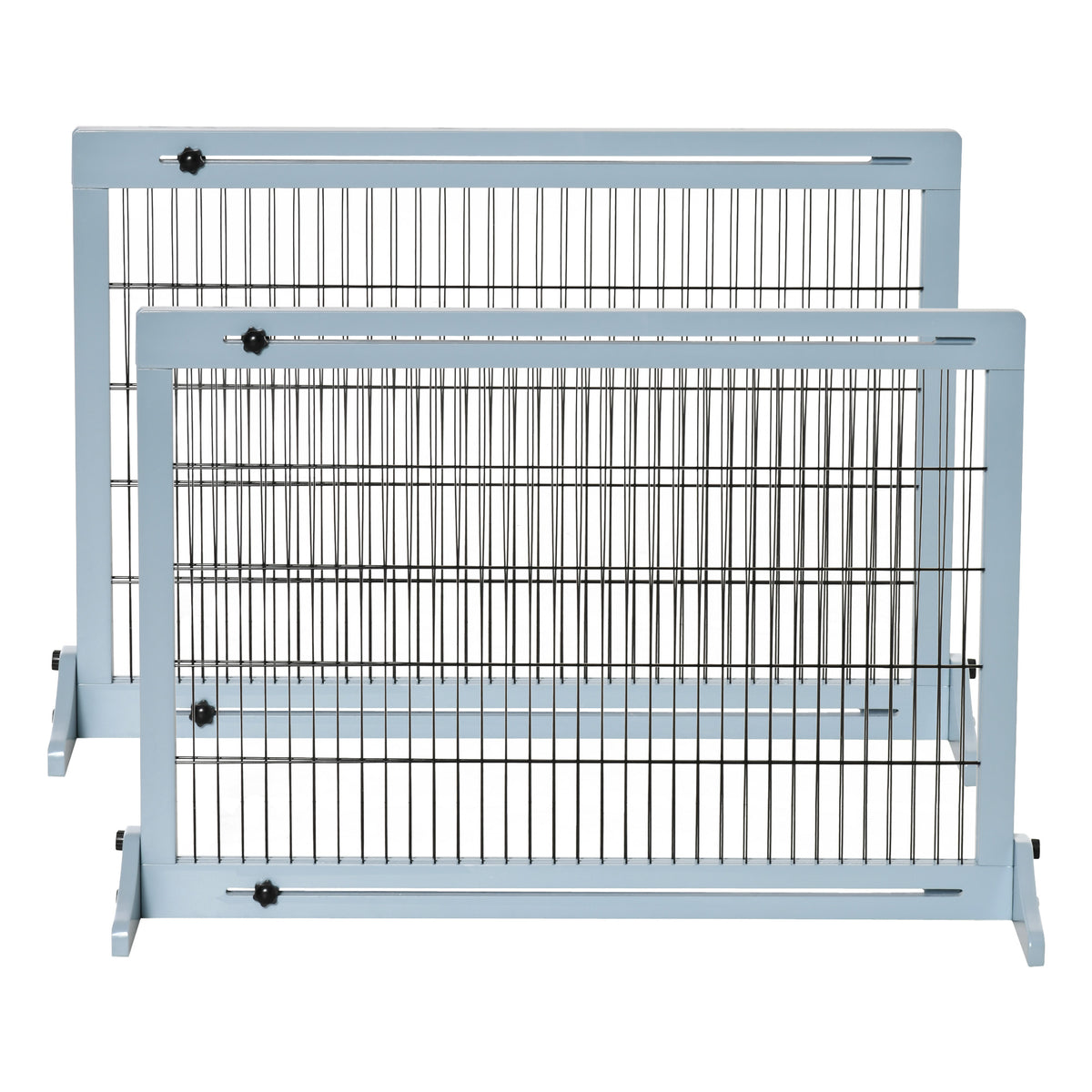 Barrière de sécurité pour chien extensible longueur réglable 104-183 x 36 x 69 cm pin bleu