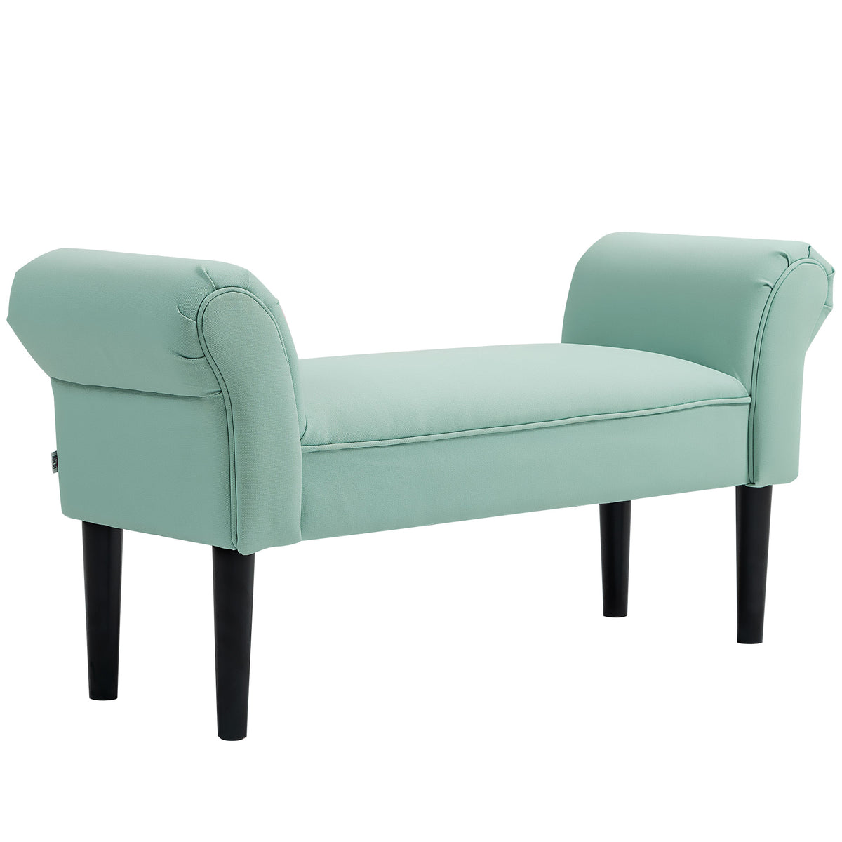 Banc Entrée Bout de Lit Rembourré pour Chambre à Coucher, Tissu à Voile, vert, 102 x 36 x 51 cm