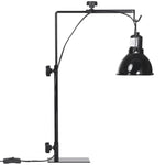 Support de lampe chauffante pour reptiles hauteur et largeur réglables pour amphibiens base en acier 32 x 9 x 67 cm noir