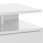 Lot de 2 tables de chevet murales tables de nuit tiroir coulissant, niche, plateau, 35 x 32 x 22,5 cm blanc