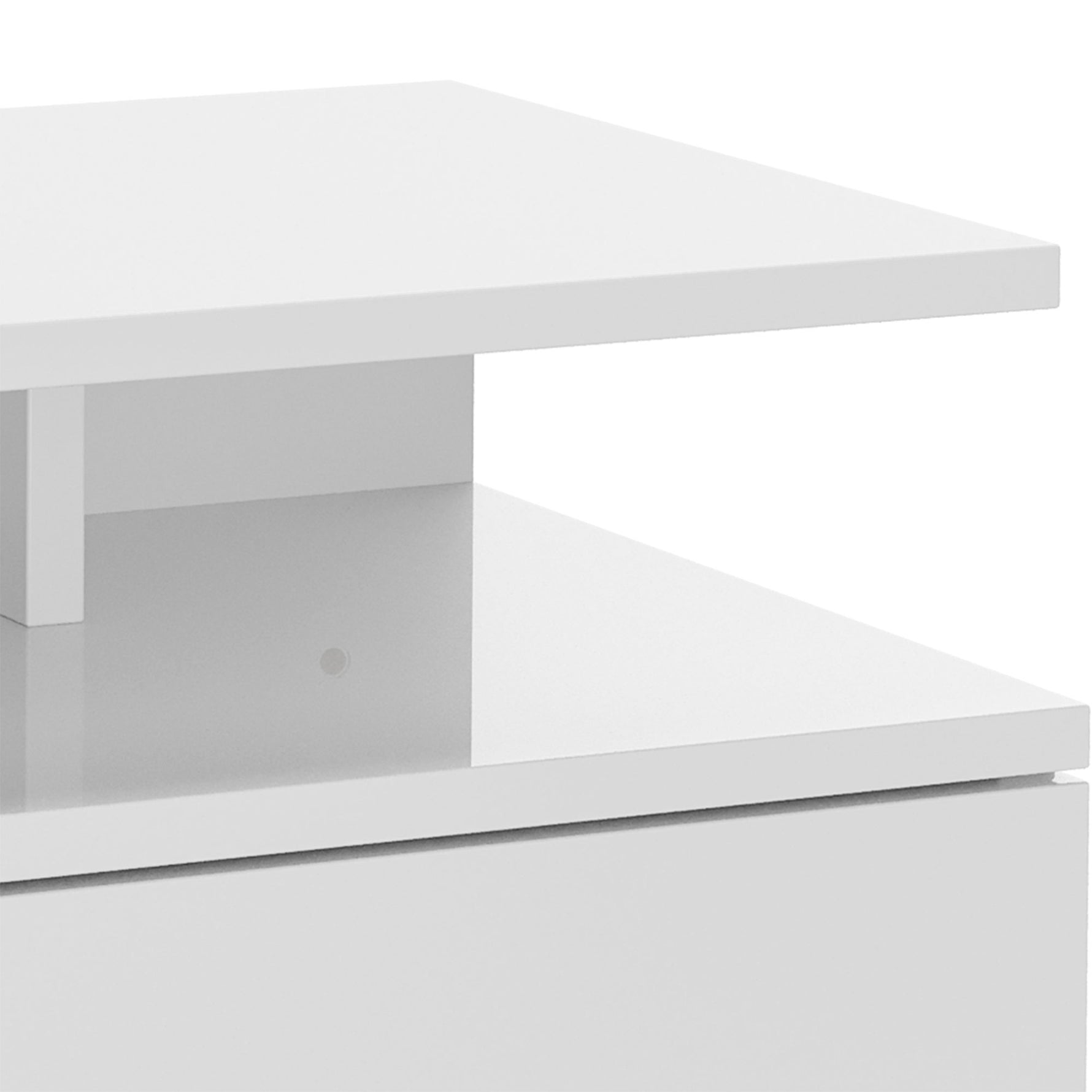 Lot de 2 tables de chevet murales tables de nuit tiroir coulissant, niche, plateau, 35 x 32 x 22,5 cm blanc