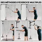 Poulie musculation maison, cable machine musculation exercices de flexion des biceps, des triceps et des bras