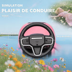 Porteur enfants Land Rover Discovery sous licence, porteur voiture à pousser avec poignée amovible, 84x40x94,5cm, rose