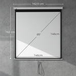 Écran de projection TV et Home Cinema de 85 Pouces vidéo projecteur 1:1 4K HD, 162,5 x 8 x 162 cm