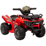 Quad buggy voiture électrique enfant quad électrique 18-36 mois 6 V 2 Km/h max. rouge