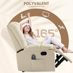 Fauteuil de massage fauteuil de relaxation massant dossier inclinable repose-pied fauteuil TV revêtement synthétique