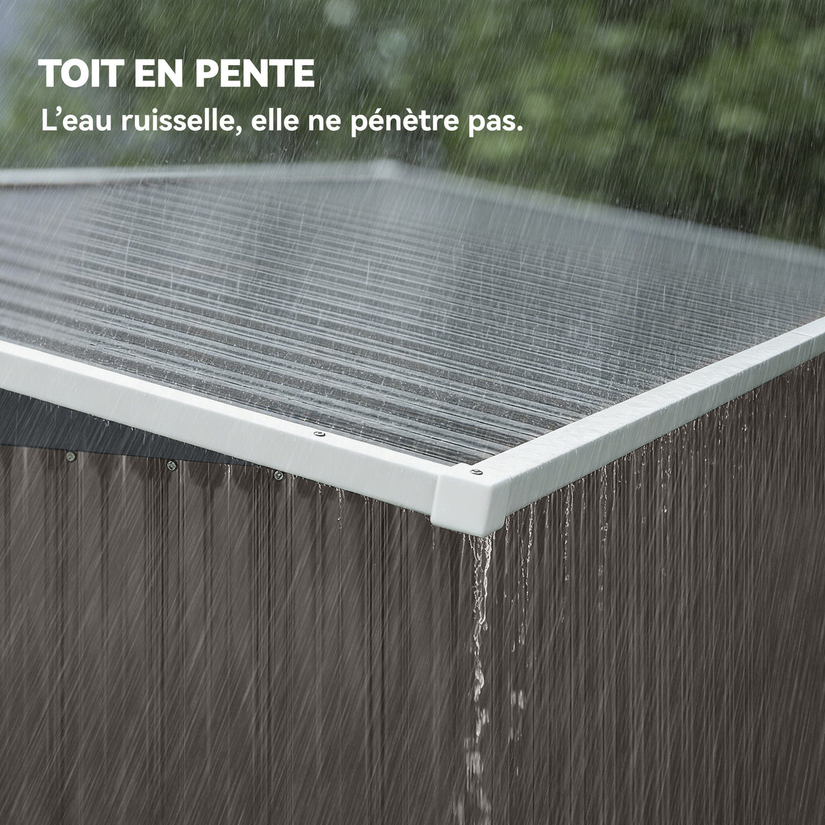 Abri de jardin en métal cabane jardin extérieure triple porte verrouillable toit incliné aérations 234x132x185cm gris