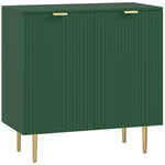 Buffet cuisine meuble de rangement avec 2 portes étagère réglable pieds métalliques surélevés 80 x 40 x 80 cm vert olive