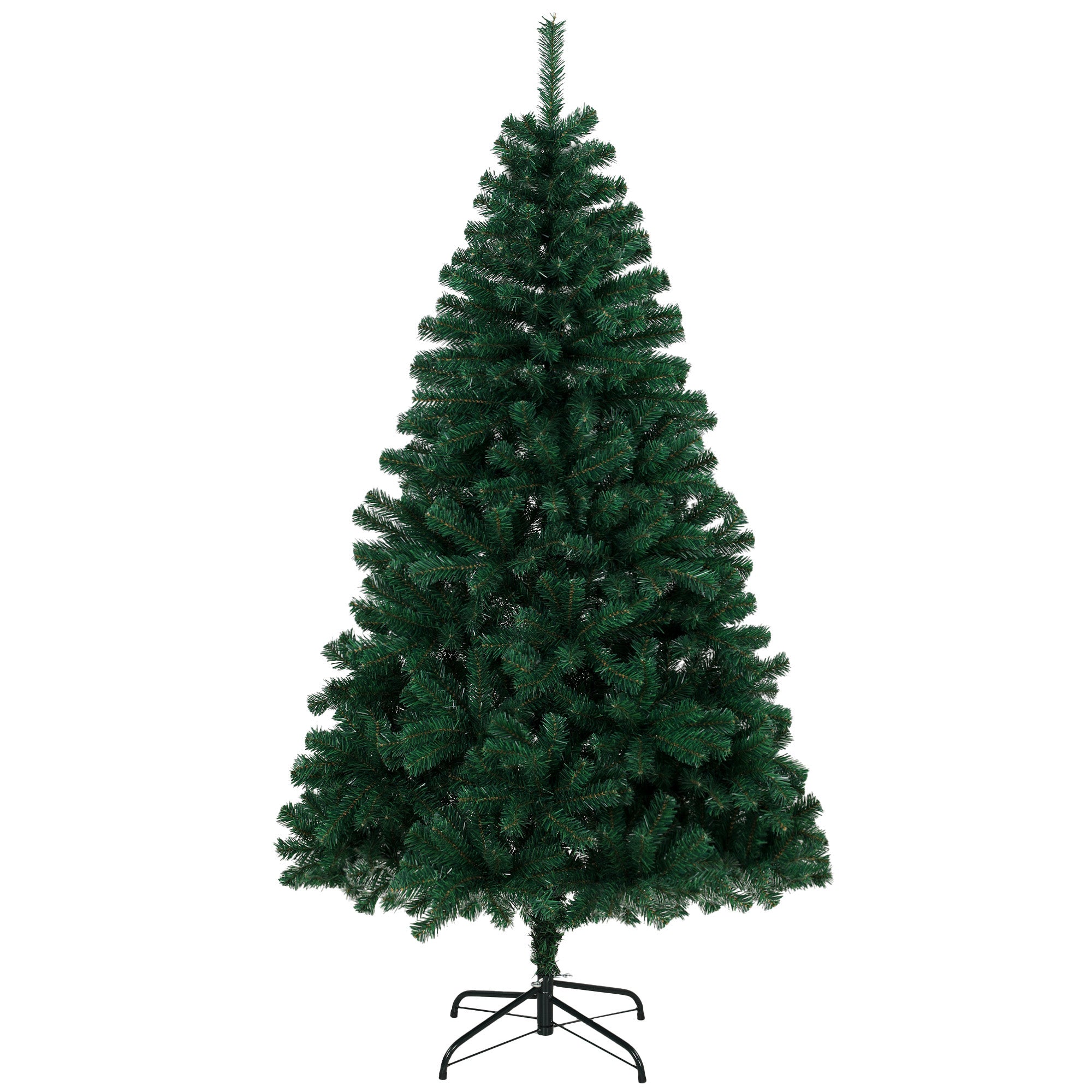Sapin de Noël Artificiel 180 cm, Arbre de Noël avec 700 Pointes de Branches Articulées, Support Pliable en Acier, Vert-0