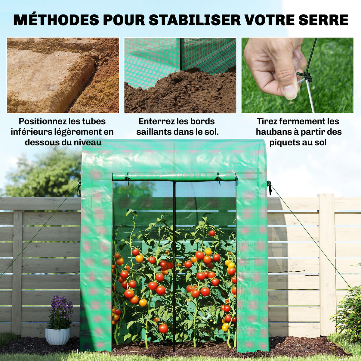 Serre de Jardin, Petite Serre de Balcon en Bâche PE et Châssis Acier, Porte Roulante et Fenêtres 170 x 68 x 200 cm, Vert