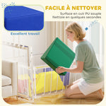 Parcours motricité bébé en mousse EPE avec piscine à balles, module motricité bébé avec housse en PU, multicolore