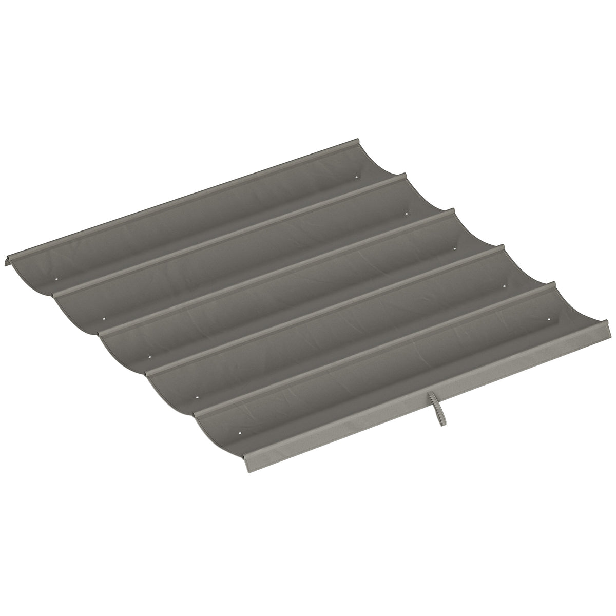 Toile de toit pour pergola tonnelle rétractable de 3 x 3 m - toile uniquement 250 x 255 cm gris clair