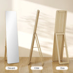 Espejo de pie y de pared rectangular dim. 37L x 43a x 156Al cm madera natural
