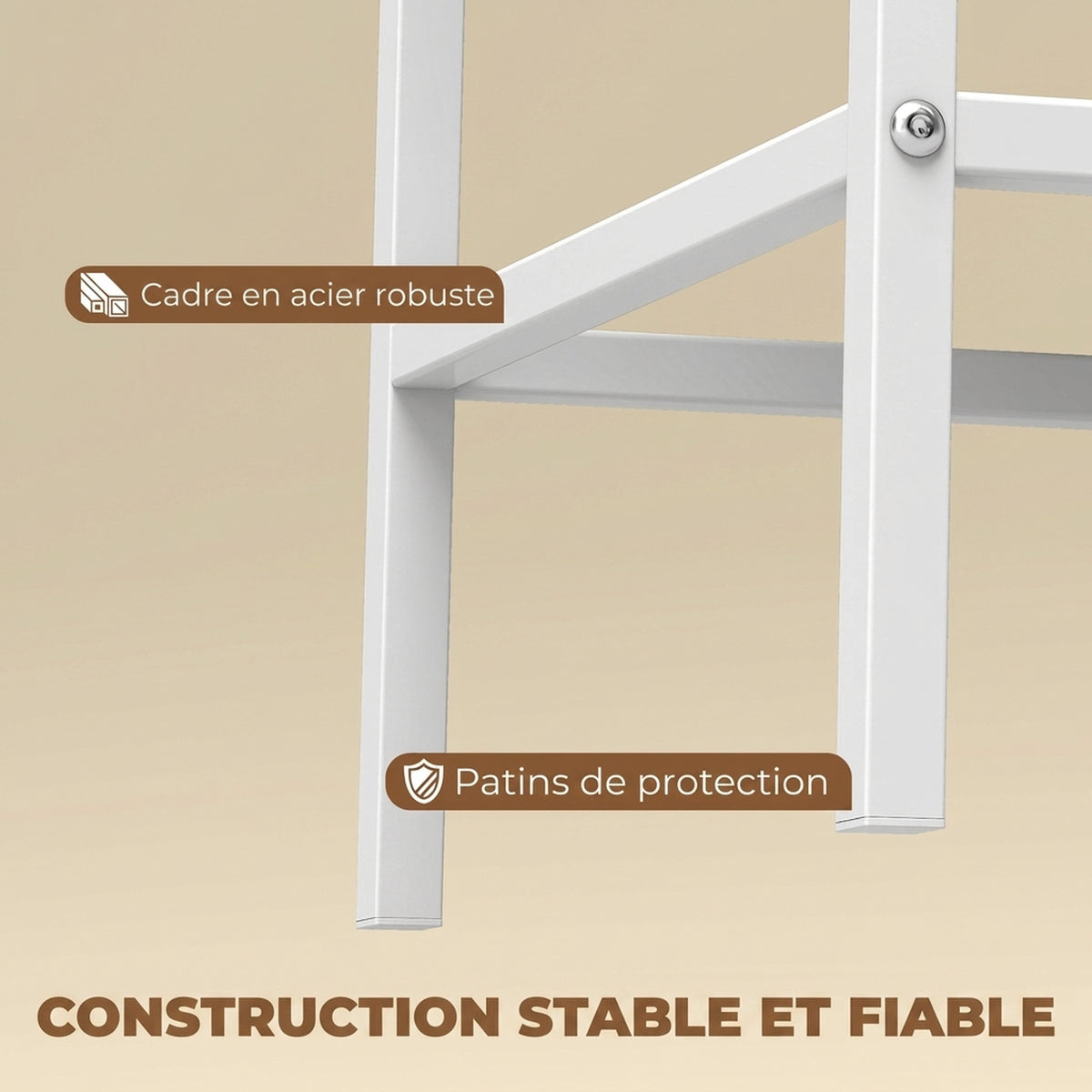 Set da pranzo con tavolo e 4 sedie per 4 persone, tavolo da cucina pieghevole da 105 cm, sedie impilabili, rovere
