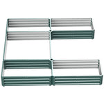 Jardinière carré potager de jardin en acier modulable ensemble de 5 jardinières pour légumes, plantes, fleurs, vert