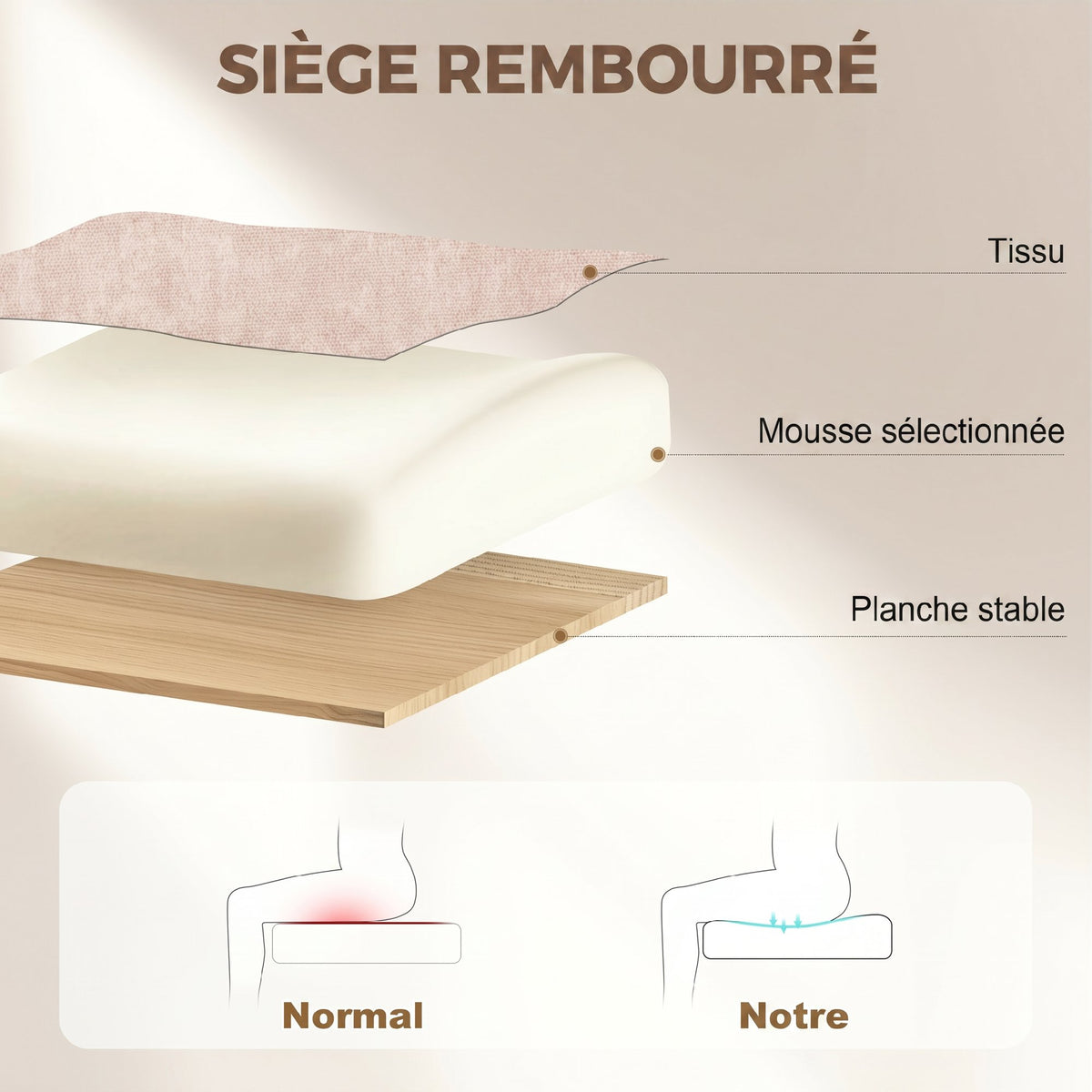 Fauteuil de bureau, chaise bureau ergonomique, hauteur réglable, accoudoirs relevables, 70 x 70 x 114-122 cm, rose