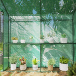 Serre de jardin PE étagère 2 niveaux, serre de balcon, bâche renforcée 140 g/m², châssis en acier, 186x120x190cm, vert