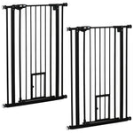 Lot de 2 barrières de sécurité animaux de 104H cm avec système de double verrouillage sans percage de 74 à 80 cm