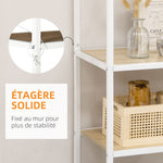 Bibliothèque étagère de rangement à 7 niveaux cadre en acier style industriel 83 x 34 x 180 cm chêne