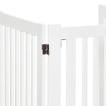 Barrière de sécurité chien barrière modulable pliable avec porte verrouillable intégrée 155 x 35,5 x 76 cm MDF blanc